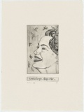 Artist: b'McKeever, Johanne.' | Title: b'Lasts longer... stays drier...' | Date: 1992, July | Technique: b'drypoint, printed in black ink, from one plate'