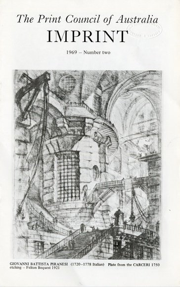 Artist: b'PRINT COUNCIL OF AUSTRALIA' | Title: b'Periodical | Imprint. Melbourne: Print Council of Australia, vol. 04, no. 2,  1969' | Date: 1969