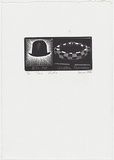 Artist: Jones, Tim. | Title: Two hats | Date: 1986 | Technique: wood-engraving, printed in black ink, from one block