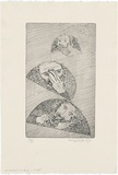 Artist: b'WALKER, Murray' | Title: bMurray's hands and faces. | Date: 1973 | Technique: b'etching, printed in black ink, from one plate'