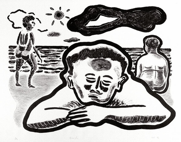 Artist: b'Francis, David.' | Title: b'Beach.' | Date: 1984 | Technique: b'lithograph, printed in black ink, from one stone [or plate]'