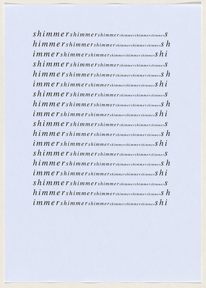 Artist: SELENITSCH, Alex | Title: not titled [shimmer]. | Date: 1998 | Technique: laserprints/photocopy, printed in black ink