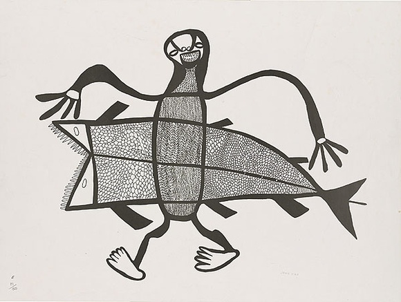 Artist: b'Man, John.' | Title: b'Amogan.' | Date: c.1975 | Technique: b'screenprint, printed in black ink, from one stencil'