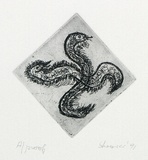 Artist: b'Shearer, Mitzi.' | Title: b'not titled' | Date: 1991 | Technique: b'etching, printed in black ink with plate-tone'