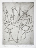 Artist: Wienholt, Anne. | Title: Flowers | Technique: line-engraving, printed in black ink, from one copper plate