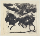 Artist: b'Hodgkinson, Frank.' | Title: b'Tauromaquia' | Date: 1953 | Technique: b'aquatint, sugarlift and hardground-etching, printed in black ink, from one plate'