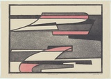 Artist: Hinder, Frank. | Title: Contrapuntal | Date: 1973 | Technique: lithograph, printed in colour, from two stones