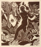 Artist: b'FEINT, Adrian' | Title: b'The offering - Bali.' | Date: 1941 | Technique: b'wood-engraving, printed in black ink, from one block' | Copyright: b'Courtesy the Estate of Adrian Feint'