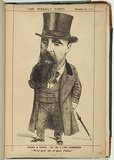 Title: A low comedian [Mr Henry Richard Harwood]. | Date: 24 October 1874 | Technique: lithograph, printed in colour, from multiple stones