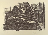 Artist: Laspargis, Paul. | Title: Suburban view I | Date: 1986, July | Technique: lithograph, printed in black ink, from one plate