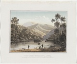 Artist: b'von Gu\xc3\xa9rard, Eugene' | Title: b'View on the upper Mitta Mitta.' | Date: 1863-64 | Technique: b'lithograph, printed in colour, from multiple stones'