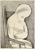 Artist: b'Blackman, Charles.' | Title: b'(Boy sitting in chair) [recto].' | Date: (1967) | Technique: b'lithograph'