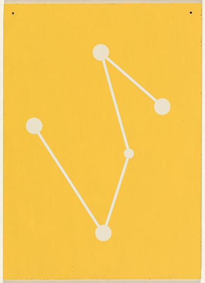 Artist: b'SELENITSCH, Alex' | Title: b'not titled [yellow].' | Date: 1995 | Technique: b'screenprint and autotape on yellow paint'