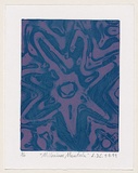 Title: b'Millennium mandala.' | Date: 1999 | Technique: b'linocut and collograph, printed in colour, from two plates'