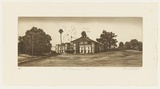 Artist: b'GRIFFITH, Pamela' | Title: bThe Governor's Stables | Date: 1982 | Technique: b'hardground-etching, aquatint and burnishing, printed in black ink, from one zinc plate' | Copyright: b'\xc2\xa9 Pamela Griffith'