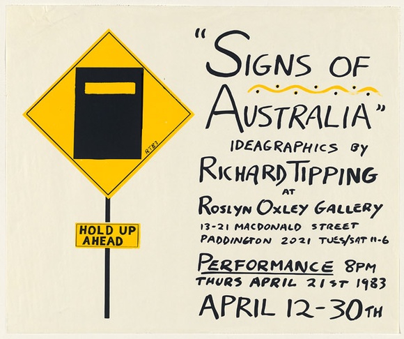 Artist: b'TIPPING, Richard' | Title: b'Ideographics - Roslyn Oxley Gallery, Sydney.' | Date: 1983