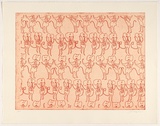 Artist: ROSE, Jacqueline | Title: [Josephine] | Date: 2001 | Technique: etching, printed in orange ink, from one copper plate