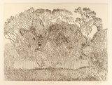 Artist: b'ZOFREA, Salvatore' | Title: b'November' | Date: 1984 | Technique: b'hardground-etching, printed in brown ink, from one zinc plate' | Copyright: b'\xc2\xa9 Salvatore Zofrea, 1984'