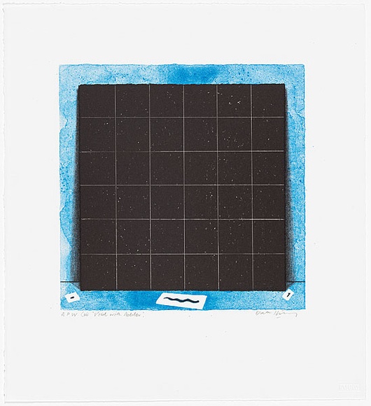 Artist: b'Hickey, Dale.' | Title: b'Void with adder' | Date: 1993 | Technique: b'lithograph, printed in black and blue ink, from two stones'