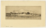 Artist: b'LINDSAY, Lionel' | Title: b'Dawes Point' | Date: 1918 | Technique: b'etching, printed in brown ink with plate-tone, from one plate' | Copyright: b'Courtesy of the National Library of Australia'