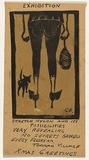 Artist: Bell, George.. | Title: (Bottom, high heels and dog). | Technique: linocut, printed in colour, from two blocks