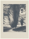 Artist: b'Johnstone, Ruth.' | Title: b'Burning bush' | Date: 1986 - 1987 | Technique: b'lithograph, printed in grey ink, from one stone'
