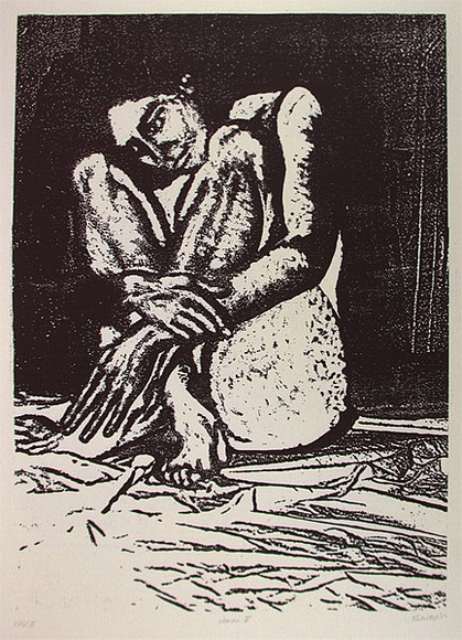 Artist: b'Walters, Kath.' | Title: b'Woman V' | Date: 1989 | Technique: b'lithograph, printed in black ink, from one stone'