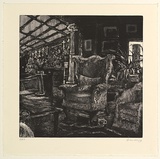 Artist: Harding, Nicholas. | Title: not titled [Margaret's chair] | Date: 2004 | Technique: etching, aquatint, sugar-lift and open-bite, printed in black ink, from one plate