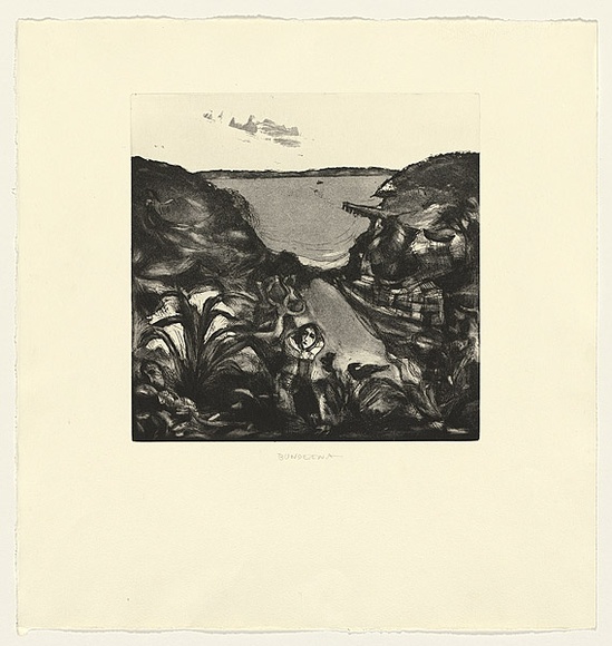 Artist: Shead, Garry. | Title: Bundeena | Date: 1991-94 | Technique: etching and aquatint printed in black ink, from one plate | Copyright: © Garry Shead