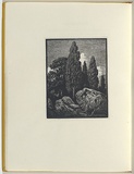 Artist: b'LINDSAY, Lionel' | Title: b'not titled (landscape with rocks).' | Date: 1959, June | Technique: b'wood engraving, printed in black ink, from one block' | Copyright: b'Courtesy of the National Library of Australia'