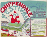 Title: b'Chippendale Festival.' | Date: 1976 | Technique: b'screenprint, printed in colour, from three stencils'