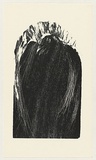 Artist: b'AMOR, Rick' | Title: b'not titled (large raven front on 3).' | Date: (1990) | Technique: b'woodcut, printed in black ink, from one block'