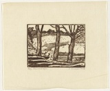 Artist: b'Hirschfeld Mack, Ludwig.' | Title: b'Hay, Murrumbidgee River landscape.' | Date: (1940-41) | Technique: b'woodcut, printed in colour, from multiple blocks'