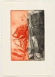 Artist: ARNOLD, Raymond | Title: Artificial nature VI. | Date: c.1993 | Technique: etching, printed in red and black ink, from two plates