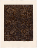 Artist: JAGAMARA NELSON, Michael | Title: Untitled (1). | Date: 2007 | Technique: open-bite and aquatint, relief roll, printed in black and brown ink, from two plates