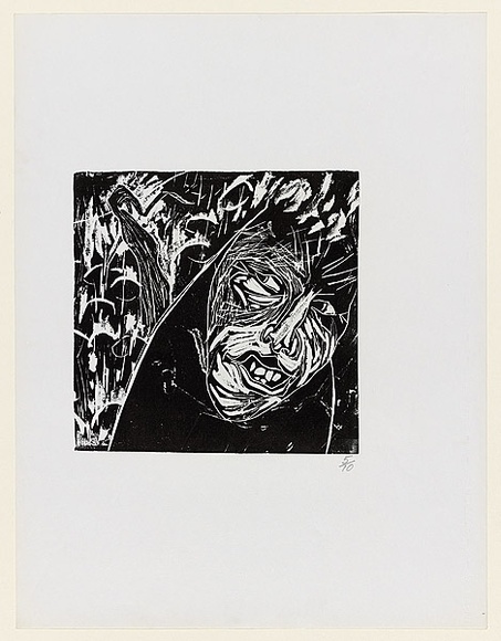 Title: b'not titled [diptych sheet 2]' | Date: 1973 | Technique: b'woodcut, printed in black ink, from one block'