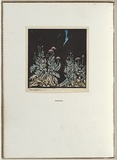 Artist: LINDSAY, Lionel | Title: Poppies | Date: 1922 | Technique: wood-engraving, printed in black ink, from one block; hand-coloured | Copyright: Courtesy of the National Library of Australia