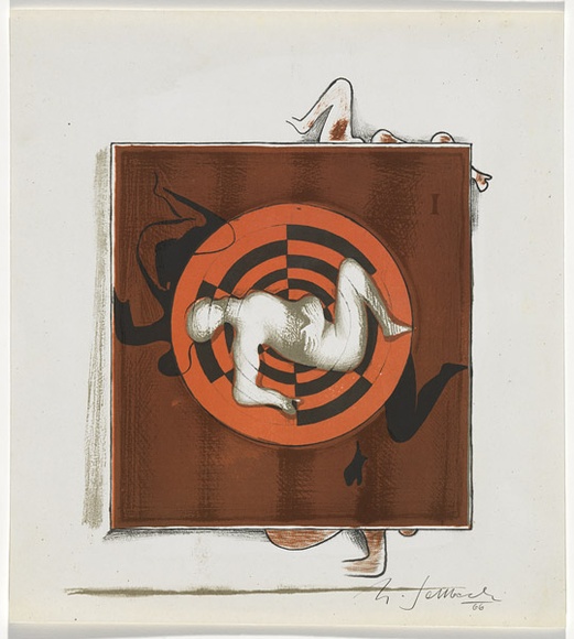 Artist: b'SELLBACH, Udo' | Title: b'(Target)' | Date: 1966 | Technique: b'lithograph, printed in colour, from four stones'