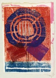 Artist: b'Buckley, Sue.' | Title: b'Greeting card' | Date: 1968 | Technique: b'linocut, printed in colour, from multiple blocks' | Copyright: b'This work appears on screen courtesy of Sue Buckley and her sister Jean Hanrahan'