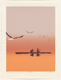 Artist: b'Harbeck, Ron.' | Title: b'The rowers.' | Date: 1987 | Technique: b'screenprint, printed in colour, from six stencils'