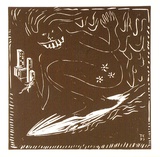 Artist: COLEING, Tony | Title: Up your bum. | Date: 1977 | Technique: linocut, printed in brown ink, from one block
