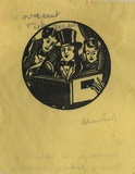 Artist: FEINT, Adrian | Title: Bookplate: Friends of Australian Bookplates. | Date: (1934) | Technique: wood-engraving, printed in black ink, from one block | Copyright: Courtesy the Estate of Adrian Feint