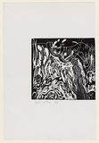 Title: not titled [diptych sheet 1] | Date: 1973 | Technique: woodcut, printed in black ink, from one block