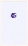 Title: not titled [purple stamp of eye] | Date: 2007 | Technique: hand-stamped postcard