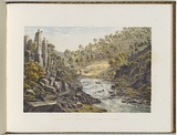 Artist: b'von Gu\xc3\xa9rard, Eugene' | Title: b'Cataracts near Launceston, Tasmania' | Date: (1866 - 68) | Technique: b'lithograph, printed in colour, from multiple stones [or plates]'