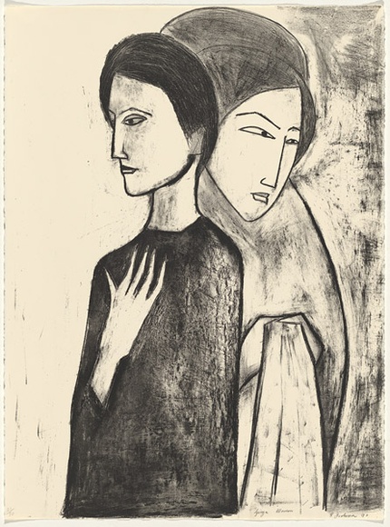 Artist: b'Dickerson, Robert.' | Title: b'Ginza women.' | Date: 1990 | Technique: b'lithograph, printed in black ink, from one stone'