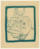 Artist: b'SELLBACH, Udo' | Title: b'Arm' | Date: 1955 | Technique: b'lithograph, printed in blue ink, from one stone [or plate]'