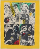 Artist: b'Larter, Richard.' | Title: b'not titled (four sheets of photocopies of collaged images)' | Date: 1968 | Technique: b'collage of photocopies; hand-coloured'