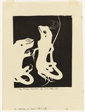 Artist: Thake, Eric. | Title: The Plume Hunter | Date: 1951 | Technique: linocut, printed in black ink, from one block