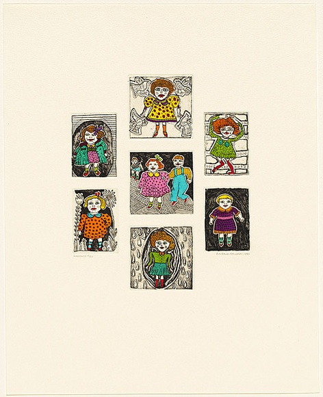 Artist: b'HANRAHAN, Barbara' | Title: b'Innocence' | Date: 1990 | Technique: b'etching, printed in black ink with plate-tone, from seven plates'